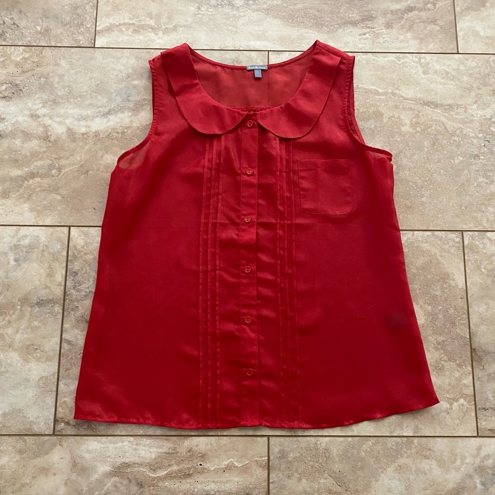 NWOT Charlotte Russe Peter Pan Collar Blouse